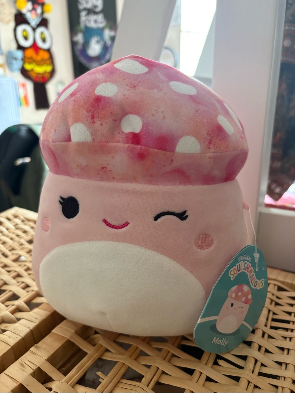 Squishmallows 8" Molly The Pink Mushroom  Plush